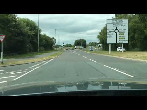 Thornycroft Roundabout from Town Centre 2nd Exit to Whitchurch, Basingstoke Driving Test Route Help