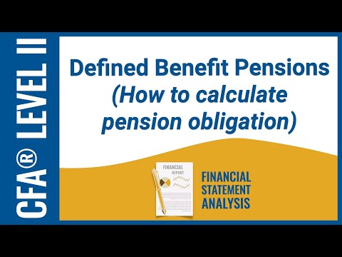 CFA® Level II FSA - Pension Obligation (PBO) Explained