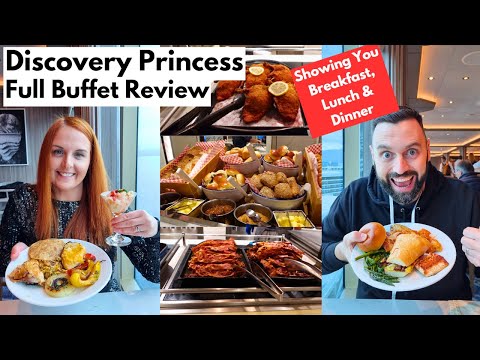 Discovery Princess BUFFET - The BEST Cruise Buffet EVER! FULL TOUR For Breakfast, Lunch & Dinner|