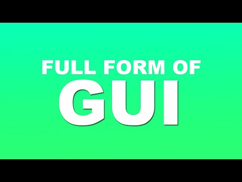 Full Form of GUI | What is GUI Full Form | GUI Abbreviation