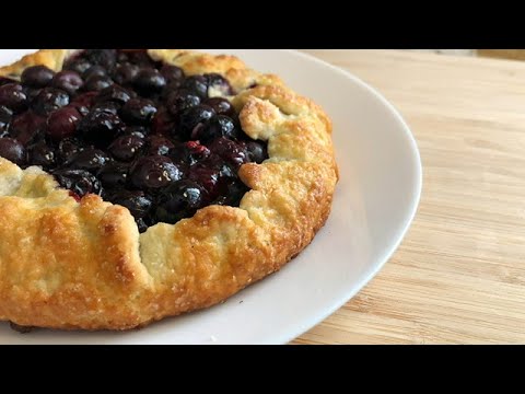 法式酥皮蓝莓派 Blueberries fruit galette/ブルーベリーフルーツガレット/블루베리 과일 갈레트