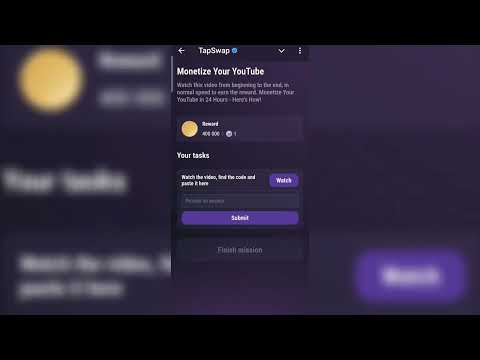 Monetize Your YouTube | Tapswap Code | Monetize Your YouTube in 24 Hours - Here's How!