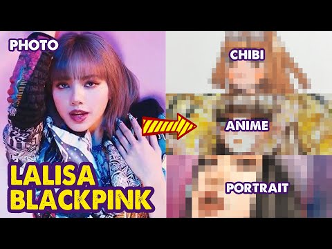 Drawing BLACKPINK: Lisa In 3 Different Styles | Huta Chan