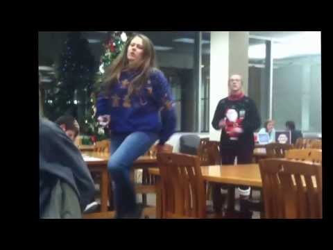 Dancing With an iPod in Public: BYU Library Dub Step Christmas Style