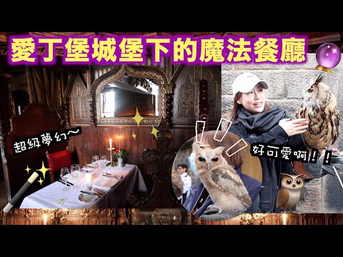 玩盡轉愛丁堡大結局ㅣ百年古堡餐廳太夢幻了吧！原來貓頭鷹是這麼可愛的😍走進當地肉店購買食材煮飯仔~愛丁堡的茶樓點心竟然是這麼好吃？！