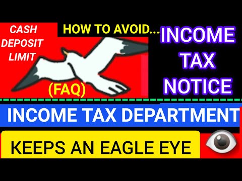 CASH DEPOSIT LIMIT IN BANK TO AVOID INCOME TAX NOTICE |  PART 1 |