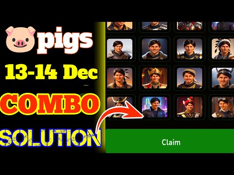 Pigs house daily combo code|pigs 13 December combo solution|pigs daily combo|intelligent investment