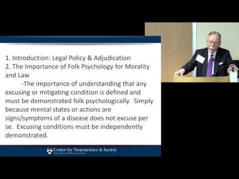 Dr. Stephen Morse presents Addiction, Choice, and Criminal Law