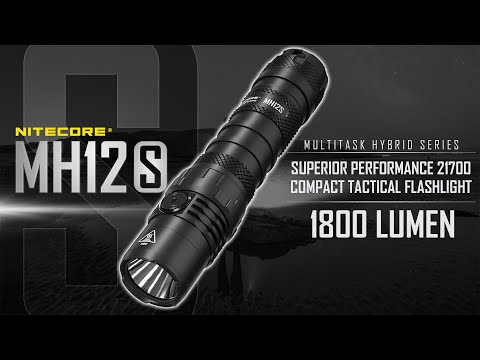 (Discontinued) Nitecore MH12S - 1800 Lumen Ultra Compact Tactical Flashlight - USB-C Rechargeable