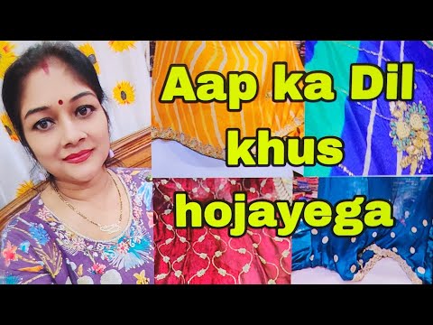 Vlog1050👉Ye kya hai?? Dil khus hojayega Beautiful saree collections dekha kar👉Booking online hoga👌👍😍