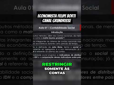 Contabilidade Social: Entenda #Economia #macroeconomia #economista #felipeborti #canalgrundrisse