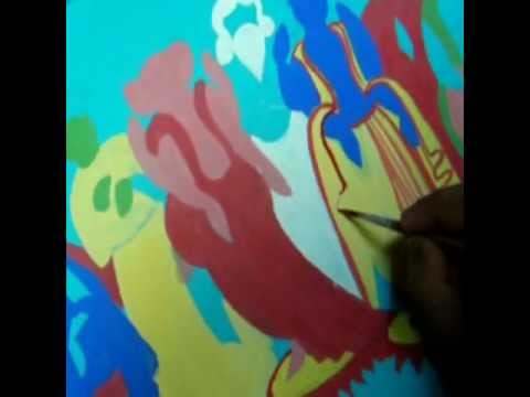 AGAMANI SANGEET ( Me painting patachitra on Durga Chala )