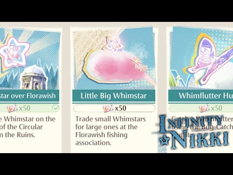 Little Big Whimstar Guide - Trade Small Whimstars at Florawish Fishing Association | Infinity Nikki