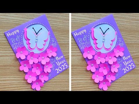 DIY - Happy New Year 2025 Greetings Card | Handmade New Year Card