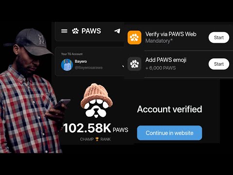 PAWS AIRDROP UPDATE For ACCOUNT VERIFICATION