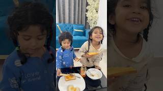 “The sisters are eating bread with jelly” #viralshort #kidsshorts #virakshorts #viralbabyshorts