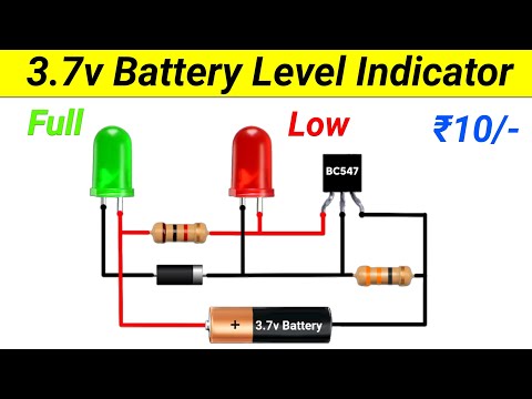 How to make 3.7v Battery Full & Low level indicator using BC547 || SKR Electronics Lab