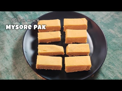 Melt in mouth Mysore Pak | Soft Mysore Pak Recipe | Yashaswi's Kitchen