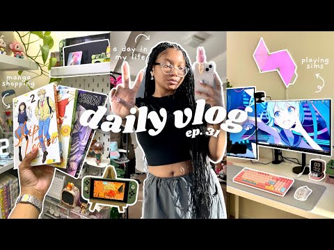 spend the day with me 🍓: grwm, grocery shopping, cooking, manga shopping, dessert, gaming, etc.