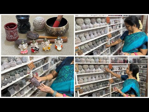 Shopping at Mahabalipuram / Coconut shell spatula, singing bowl