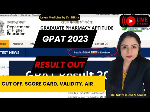 GPAT 2023 Result out, Score Card, Rank, Validity,  Cut Off, GPAT Result a gaya@GPATDISCUSSIONCENTER