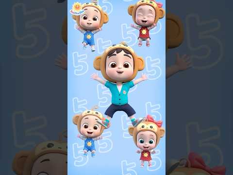 Five Little Monkeys Jumping on the Bed | LiaChaCha #shorts #baby