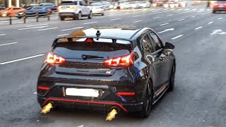 도산대로 현대 벨로스터N 역대급 런치컨트롤 팝콘 배기음!!! // HYUNADAI Veloster N launch control Exhaust Sound!!!