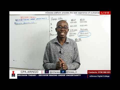 ADVANCED MANAGEMENT ACCOUNTING(CPA - KASNEB) - MAXIMIN DECISION RULE