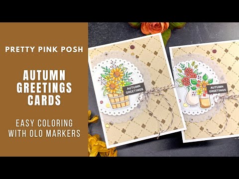 Autumn Greetings Cards | Pretty Pink Posh