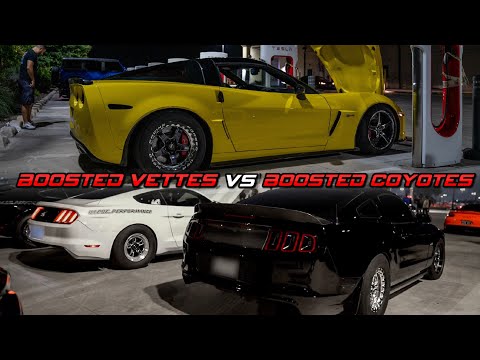 800hp+ Blower Vettes take on Gen 1, Gen 2, and Gen 3 Coyotes... Who's on top is the real question?