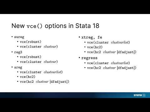 New in Stata 18: New features in robust inference for linear models