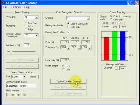 ColorMax Color Sensor - Software Set-Up - Part 2 of 2