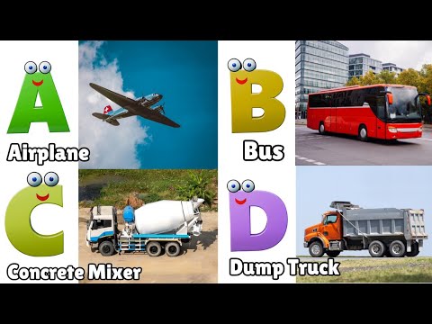 Vehicles ABC Song for Children's | Phonics for Kids | Learn English Alphabet Letters