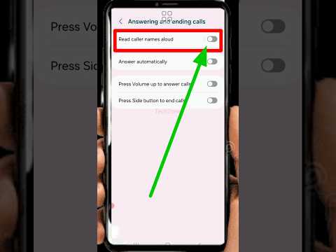 How to Enable Read Caller Names Aloud in Samsung #shorts