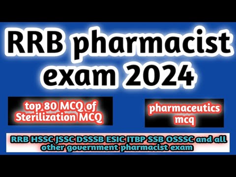 Sterilization MCQ#rrbpharmacistexam2024#hssc pharmacistexam2024#pharmaceuticsmcq#jssc#osssc#dsssb