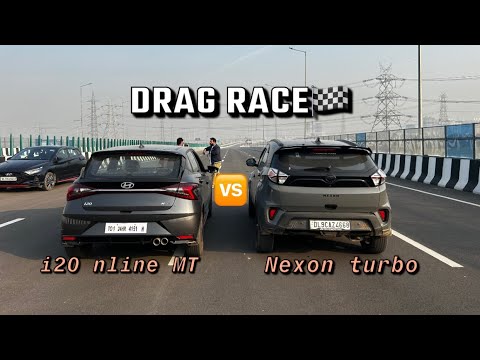 i20 nline manual vs nexon turbo manual 🏁 || drag race 🔥|| 1200cc vs 1000cc