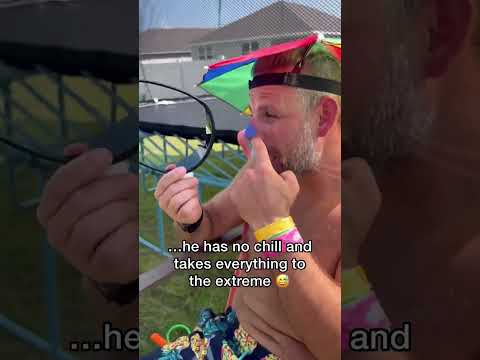 Dad's Extreme Effort for Happy Kids 😂 | Springfree Trampoline Fun! #shorts