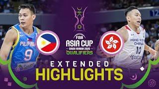 Philippines 🇵🇭 v Hong Kong, China 🇭🇰 | Extended Highlights | FIBA Asia Cup 2025 Qualifiers