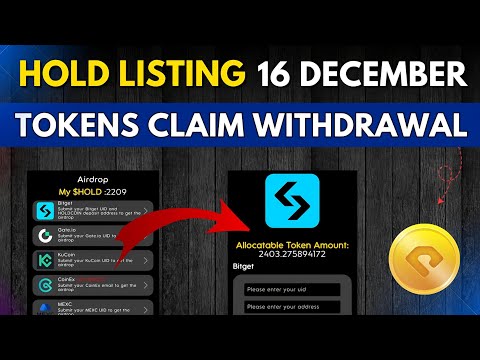 HoldCoin Tokens Claim Withdrawal To Bitget Gate MEXC Exchange | HoldCoin Deposit To Exchange