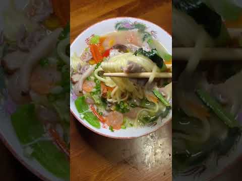 Champon Noodles Topped with Seafood and Vegetables Have a Great Day! from Japan #shorts