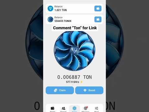 How to claim Ton on telegram Comment Ton for link ❤️‍🔥#tonmining  #toncoin #tonkeeper #telegram