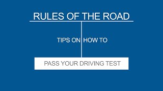 1 INTRODUCTION -- Rules of the Road - (Useful Tips)