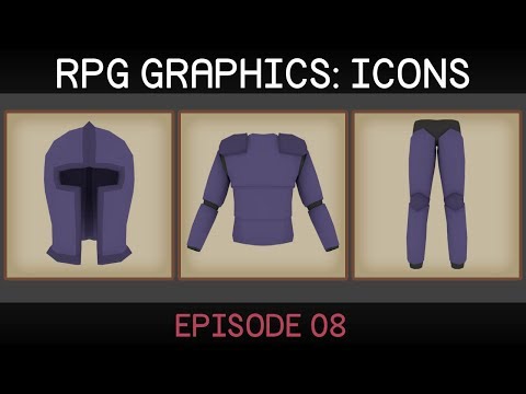 RPG graphics E08: Icons [Blender]