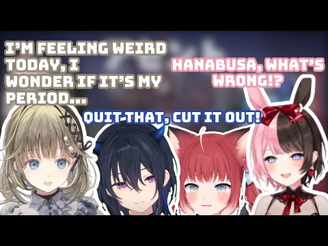 Hanabusa Lisa Makes Some Outrageous Statements ft. Uruha, Karubi, Hinano and Amatsuki 【VSPO/ENG Sub】