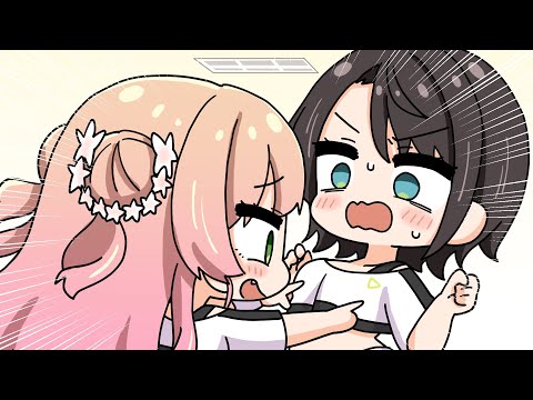 What the heck are you doing!?【Hololive AnimatedClip/Eng sub】【Oozora Subaru/Momosuzu Nene】