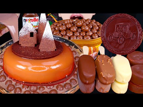 ASMR MALTESERS DUBAI CHOCOLATE ICE CREAM NUTELLA DESSERT MUKBANG두바이 초콜릿 먹방ドバイチョコレート 咀嚼音EATING SOUNDS