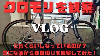 【観察動画】クロモリがどれくらいしなってるのか気になってしょうがないから観察してみた！（今回はＢＢ周りを中心に）