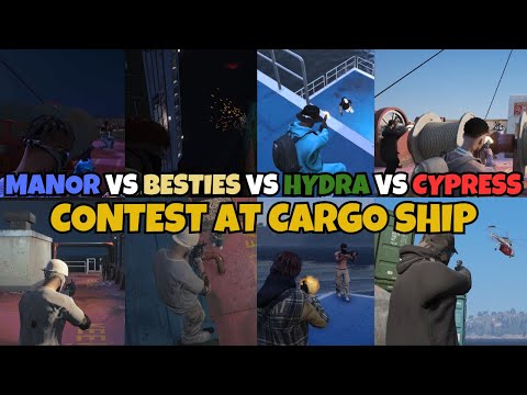 Manor vs Besties vs Hydra vs Cypress at Cargo Ship For 2 Gun Crates | MultiPOV | NOPIXEL 4.0 GTA RP