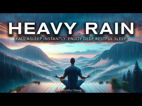 Heavy Rain Sounds for Sleeping - ASMR Rain Sounds - Mindful Sleep