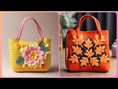 Maravillosos bolsos de mujer tejidos a crochet hechos a mano